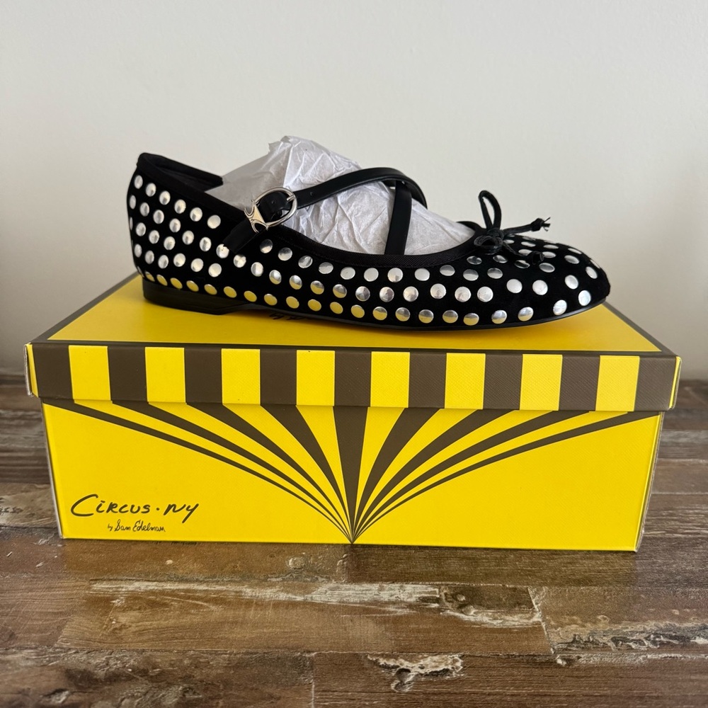 Circus by Sam Edelman Black and Silver Ballet Flats